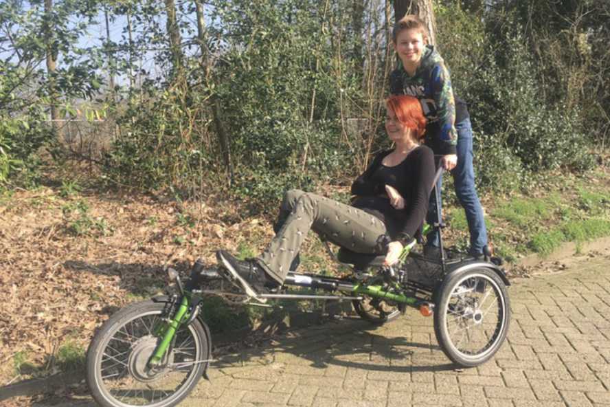 foto van marielle op ligfiets 2019
